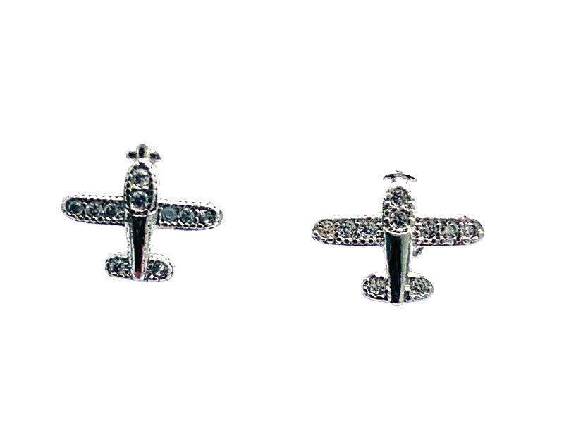 Airplane earrings stainless steel