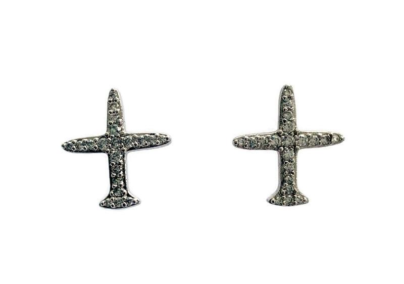 Airplane earrings stainless steel 2